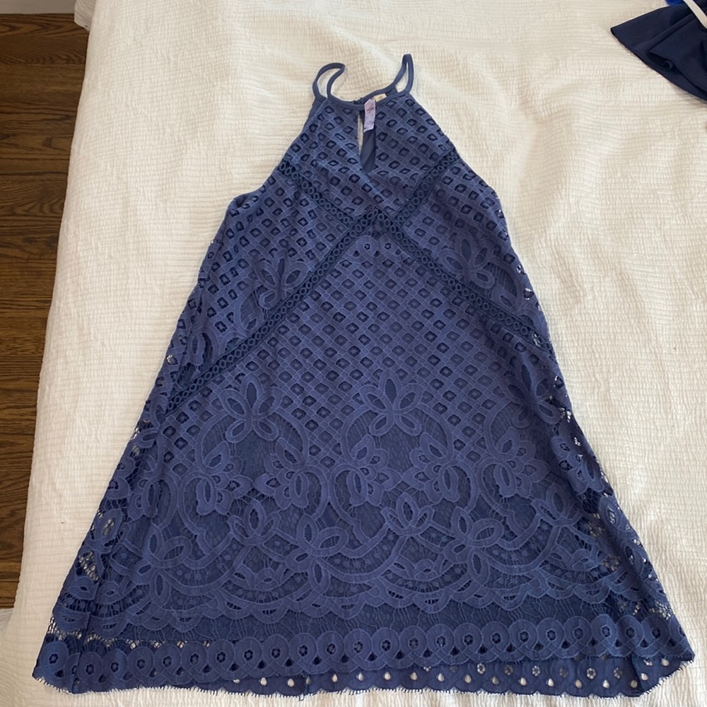 Blue mini dress